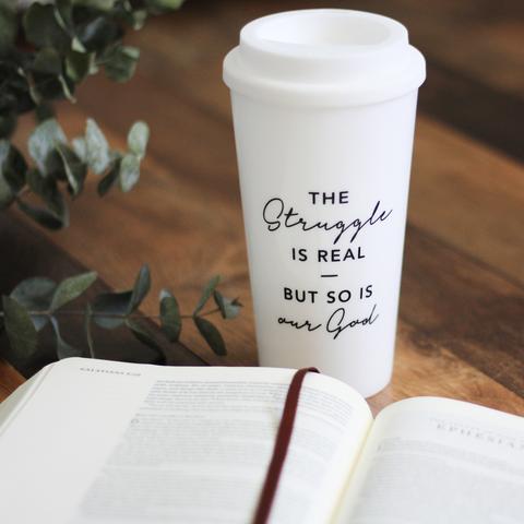  - “Our God Is Real” travel Mug-The Daily Grace Co.-