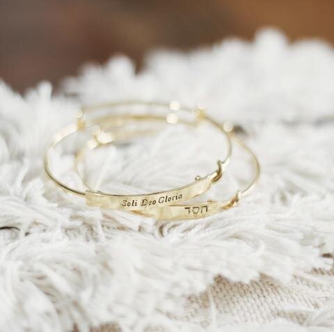  - “Soli Deo Gloria” Gold-plated bracelet -The Daily Grace Co-